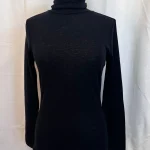 Elegant Black Lightweight Turtleneck Sweater